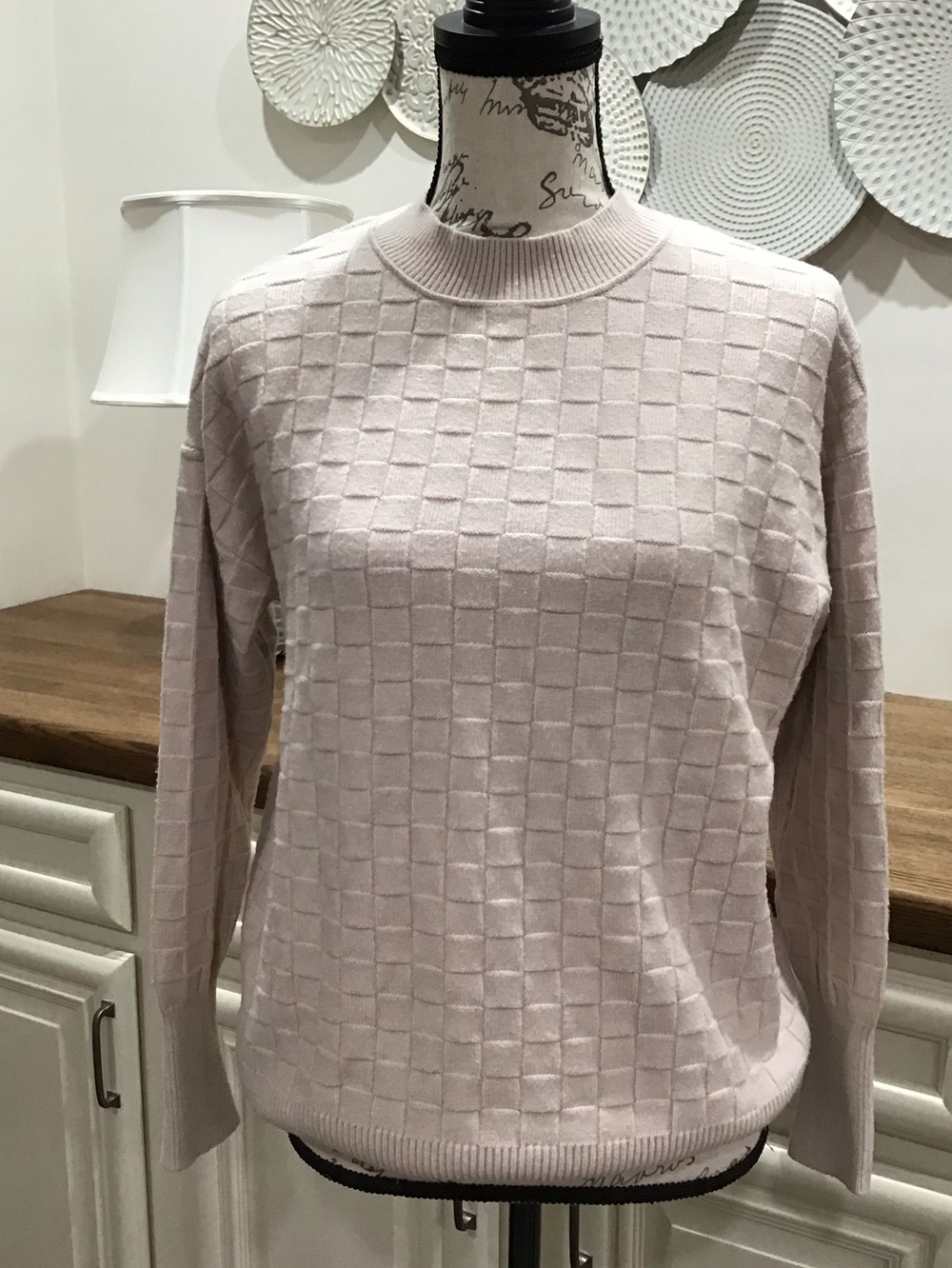 Women’s Crewneck Checker Knit Sweater